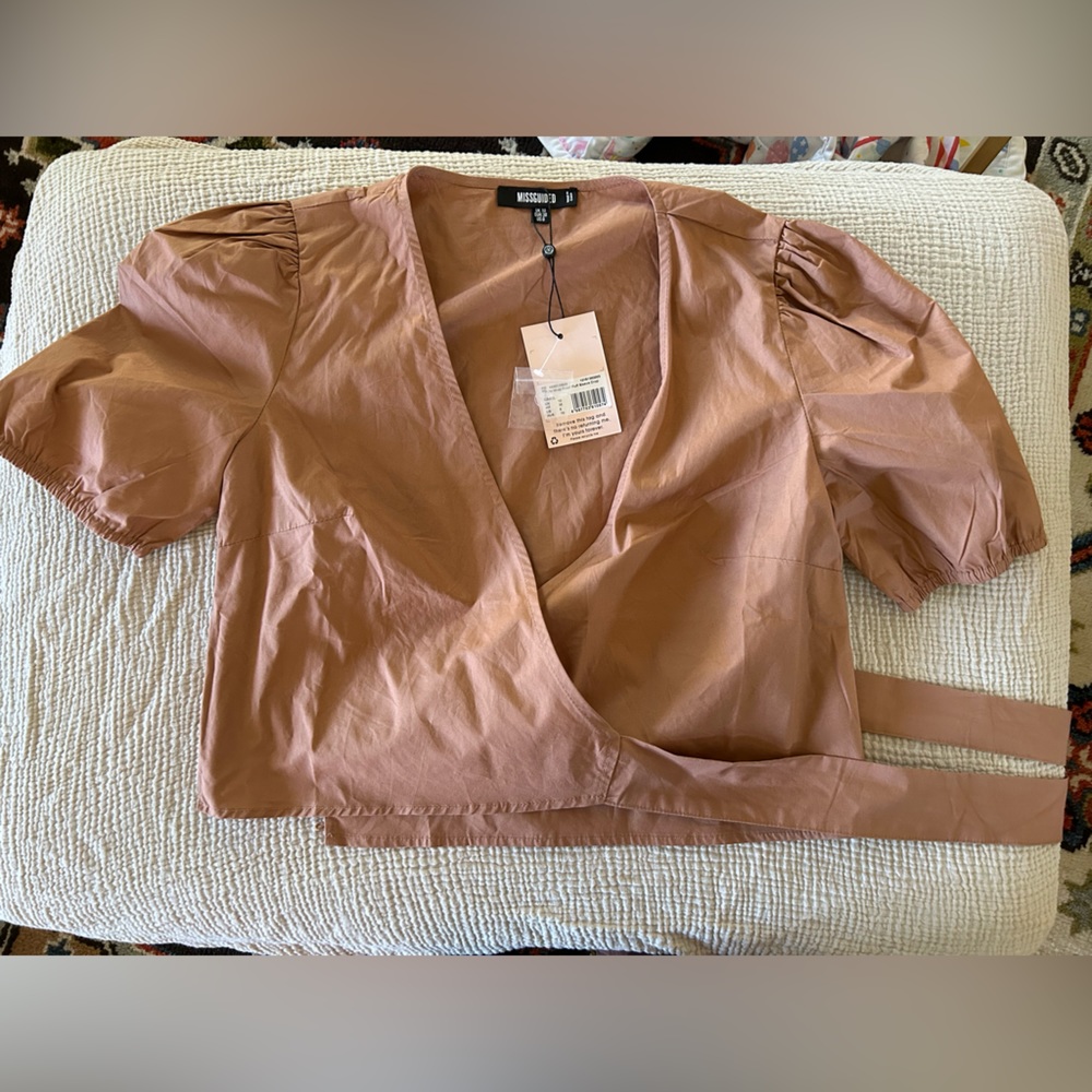 Misguided wrap cropped top